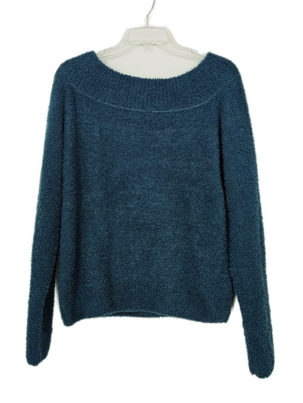 Elan Plush Teal Fuzzy Sweater Women's Medium